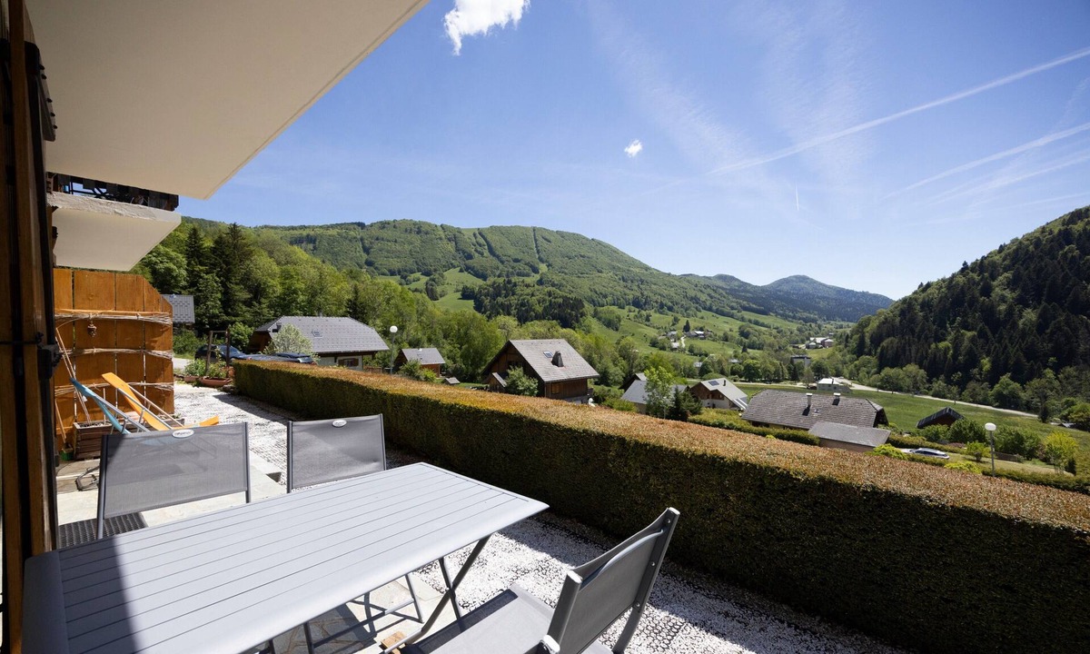 Aillon-le-Jerune Apartment | Apartment "Le Berger" with Mountain View, Private Terrace, and Wi-Fi