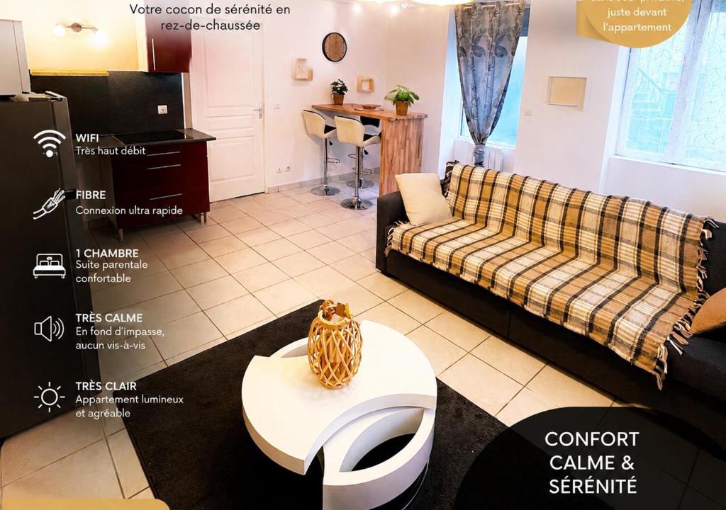Montbrison Apartment | 'L'escapade Montbrisonnaise' appartement calme avec parking gratuit sur place