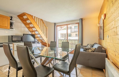 Aussois Apartment | 300m from resort center, 1st floor, balcony, parking, tv, 40m², Aussois