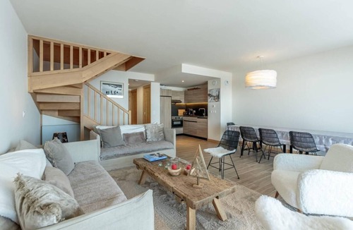 Arc-1600 Apartment | 3rd floor, fitness, swimming pool, sauna, hammam, balcony, ski locker, 90m², Les Arcs