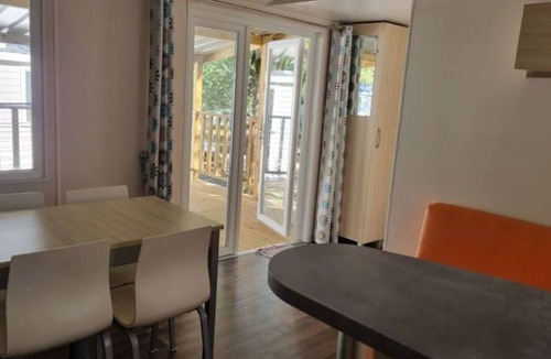 Neffes House | Comfortable mobile home with terrace at Neffes campsite