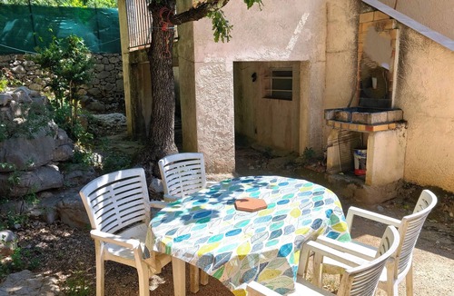 Balazuc House | In Balazuc (listed village): 4-room gite with air conditioning and wifi + swimming pool and Ardèche river