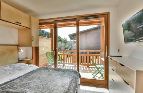 Les Gets Apartment | Le Génépi - Superbe T2 cabine 4-6 pers, neuf, à 50m des pistes, avec balcon, garage et WiFi - FR-1-685-67