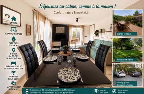 Precieux Apartment | 'Le Nid du Forez' appartement 2 chambres , parking gratuit ,terrasse privative