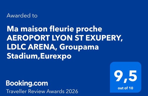 Janneyrias Apartment | Ma maison fleurie proche AEROPORT LYON ST EXUPERY, LDLC ARENA, Groupama Stadium,Eurexpo