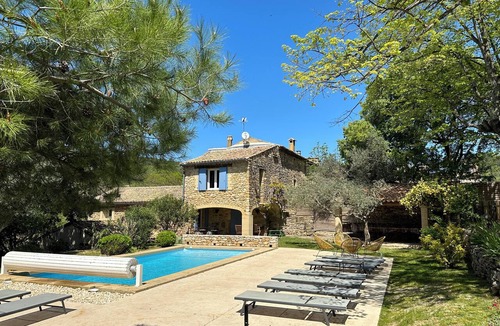 Saint Michel d'Euzet House | Provençal farmhouse 18 people, private pool, enclosed garden, in the vineyards