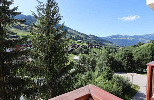 Areches Apartment | Renovated 2-star 3-person apartment, central village, with pool, balcony, and mountain view