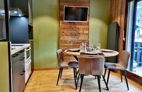 Les Gets Apartment | Renovated studio with kitchenette, balcony, and wifi