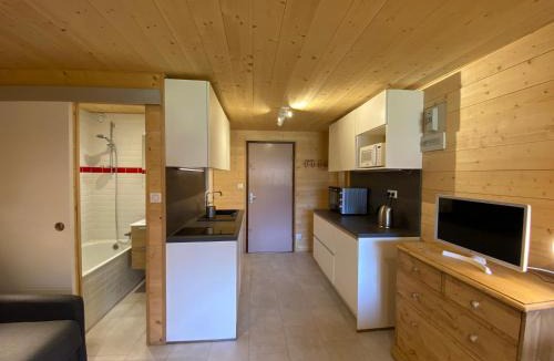 Abondance Apartment | Studio calme proche centre Abondance, balcon Sud, casier à skis, parking - FR-1-692-84
