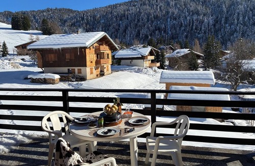 Cohennoz Apartment | Studio in Cernix, 4 pers, near slopes, large terrace
