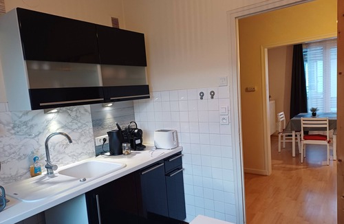 Aurillac Apartment | Sunny apartment with balcony near train station, hospital, Prisme.