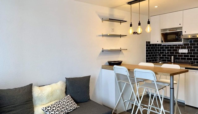 100m from resort center, 1st floor, balcony, 22m², Tignes