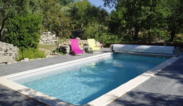beautiful villa with private pool and turret.