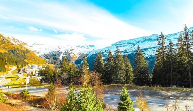 Bright, spacious South-facing 1-bed ski-in ski-out apartment