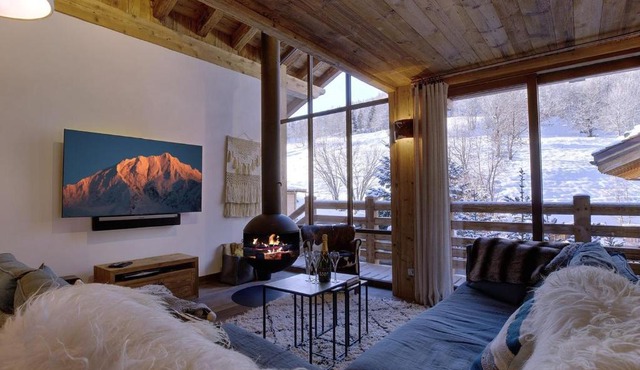 Chalet élégant 4* à Méribel, proche télécabine Olympe, 4 chambres, dortoir, hammam et cheminée - FR-1-566-32