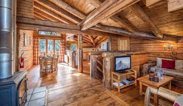 Chalet, terrace, fireplace or stove, parking, tv, ski locker, 100m², La Tania