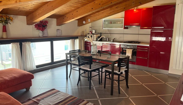 Comfortable attic apt with parking space in Chiavari Italy in Chiavari