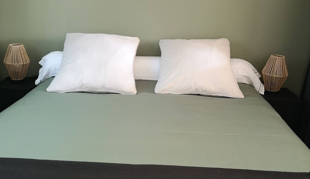 Condrieu: Air-conditioned ground-floor apartment with private, enclosed parking