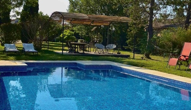 House with pool view