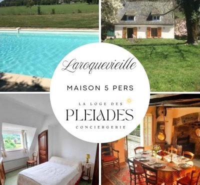 Maison 6 personnes au cœur de la nature avec piscine Parc des Volcans