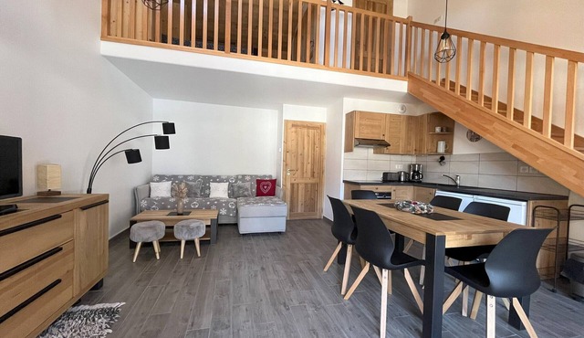 Modern comfort with mezzanine near the cable car