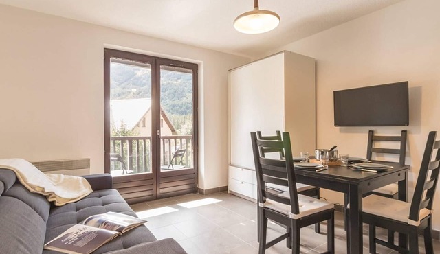 Monêtier les Bains - Mountain Studio 4 People, Renovated, Balcony, Parking