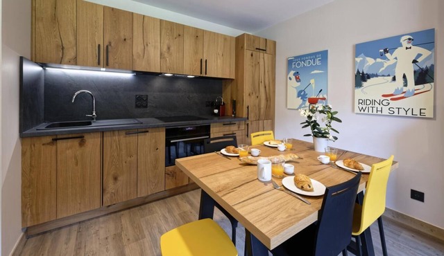Wifi, swimming pool, terrace, balcony, tv, ski locker, 33m², Samoëns
